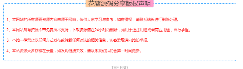 网站文章页底部添加【版权声明】样式- 花猪资源网