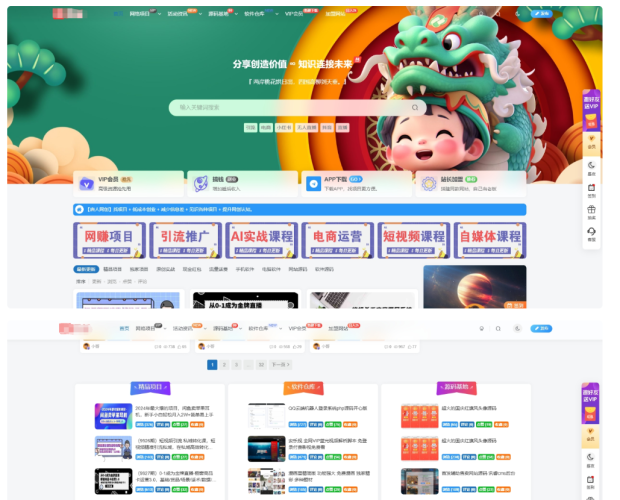 WordPress网络创业资源美化全站主题源码- 花猪资源网