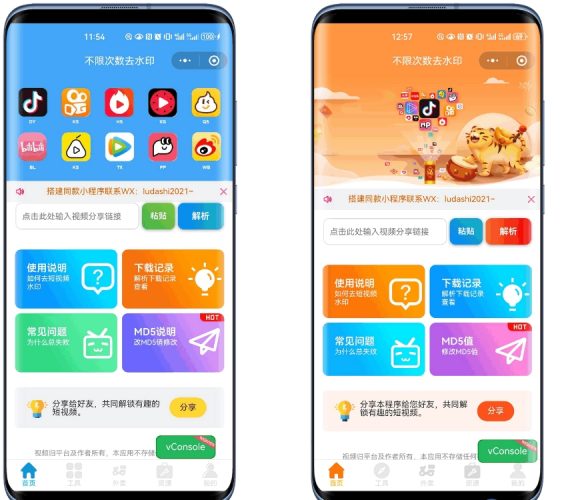 最新去水印小程序系统 前端+后端全套源码- 花猪资源网