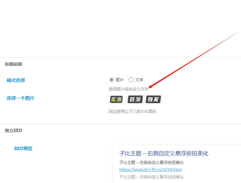 子比主题-自定义文章前缀